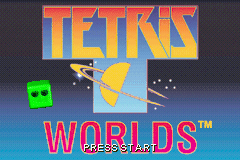 Tetris Worlds title screen for GameBoy Advance